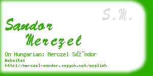 sandor merczel business card